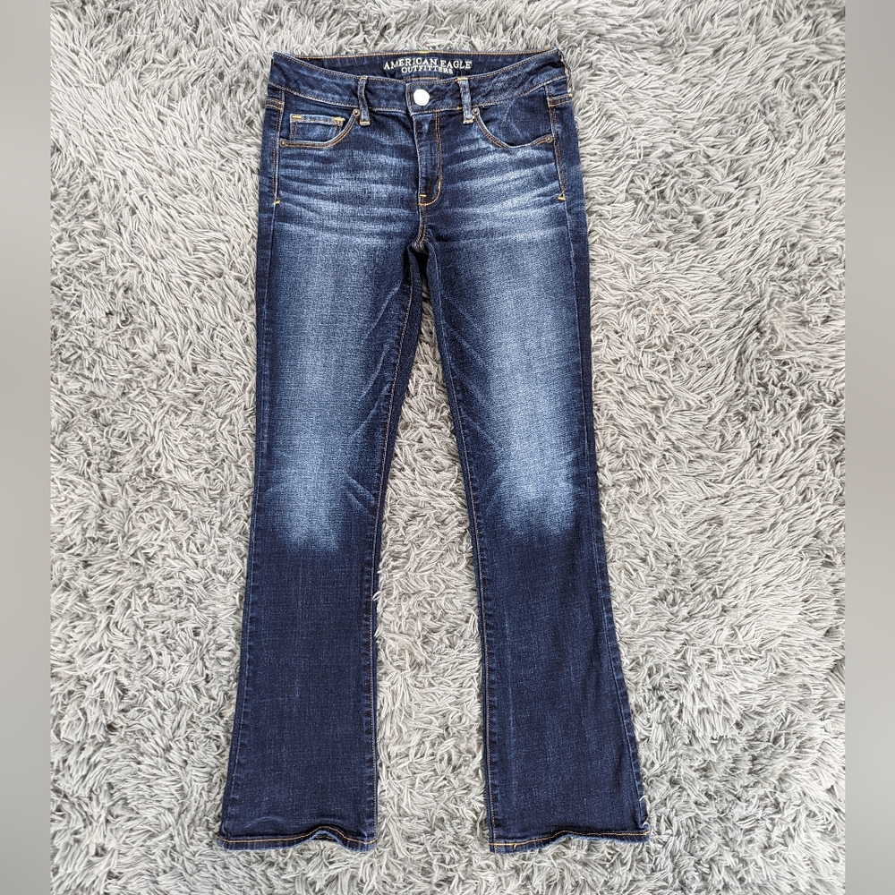 American Eagle Women's Super Stretch Skinny Kick Jeans Dark Wash 10